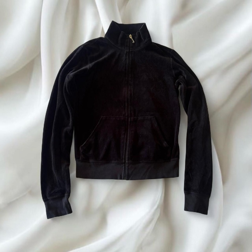 Y2K vintage Juicy Couture black velour jacket